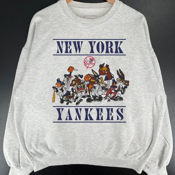 New York Yankees Looney Toons 1995 retro vintage sweatshirt shirt - Picture 1 of 2